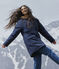 Parka foderato in sherpa per donna blu SMOKING