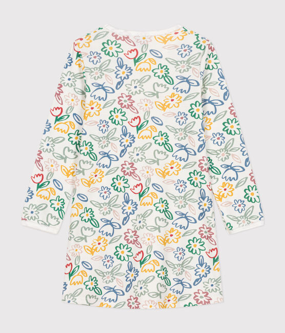 Camicia da notte in cotone con motivo a fiori bambino bianco MARSHMALLOW/bianco MULTICO