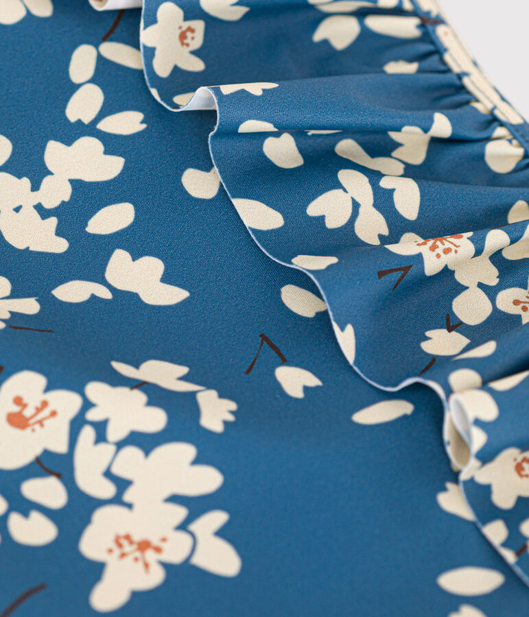 Costume da bagno intero con stampa bambina blu BEACH/ MULTICO