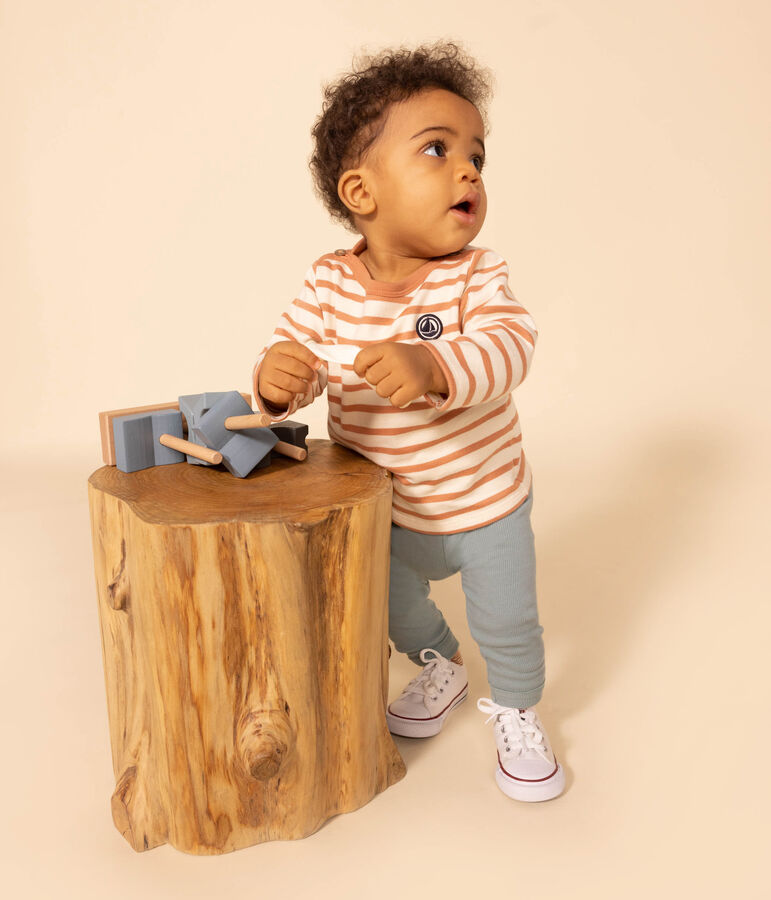 Leggings in cotone per beb&egrave; verde