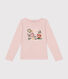 T-shirt a maniche lunghe a costine bambina