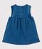 Abito smanicato per bebè in denim eco-sostenibile  blu BLEU DELAVE