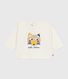 T-shirt a maniche lunghe in cotone con motivo gatto neonato