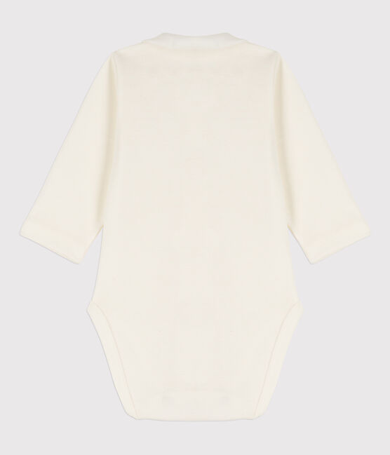 Body in cotone bebè con colletto bianco MARSHMALLOW