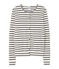 Cardigan donna millerighe beige COQUILLE/blu SMOKING