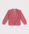 Cardigan in cotone bambina rosa ROSEWOOD
