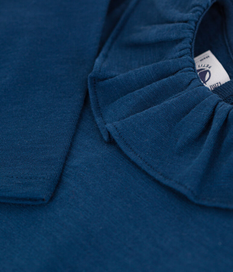 Blusa a manica lunga in jersey fiammato per beb&egrave; blu INCOGNITO