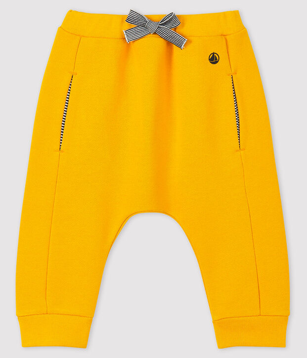 Pantalone beb&eacute; in molleton giallo