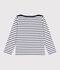 Iconico maglie a righe a righe da bambino in cotone spesso bianco/blu