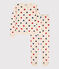 Pigiama cuore donna in cotone. bianco AVALANCHE/ MULTICO