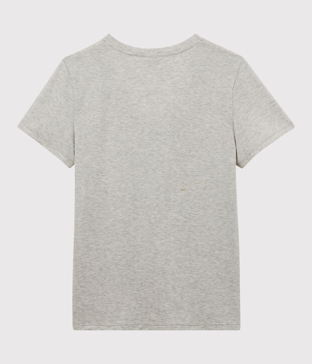 T-shirt LE DROIT in cotone con scollo a V Donna BELUGA CHINE