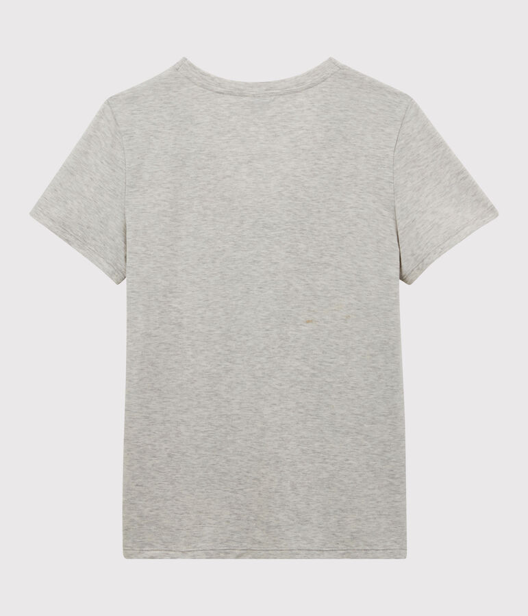 T-shirt LE DROIT in cotone con scollo a V Donna grigio