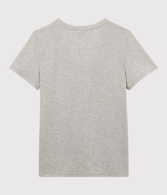 T-shirt LE DROIT in cotone con scollo a V Donna grigio BELUGA CHINE