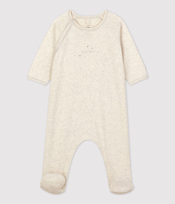 Tutina pigiama bebè in cotone biologico beige MONTELIMAR CHINE