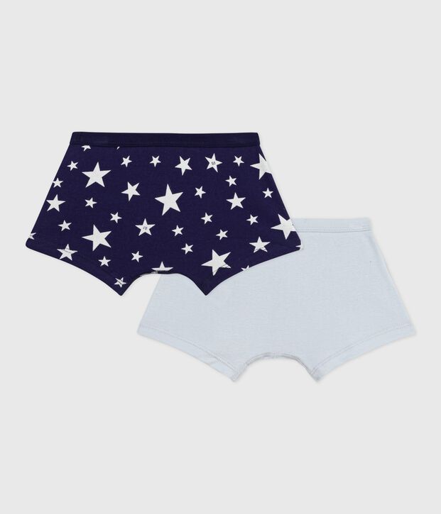 Set di boxer in cotone con stampa di stelle in vita bambino multicolore