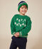 Maglia in tessuto felpato bambina/bambino verde JARDIN