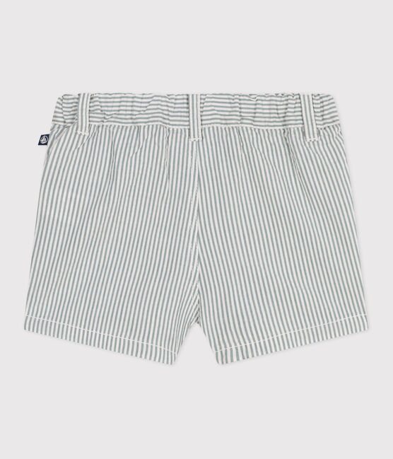 Shorts in seersucker a righe neonato bianco MARSHMALLOW/blu BRUT