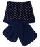 Sciarpa bebè unisex foderata in pile blu SMOKING/bianco MARSHMALLOW