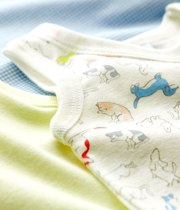 Confezione da 3 body senza maniche cagnolini beb&egrave; in cotone biologico multicolore