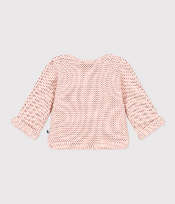 Cardigan in tricot a punto legaccio per bebè rosa SALINE