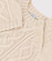Maglione in maglia intrecciata di cotone per neonati ecru AVALANCHE