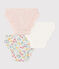 Confezione da 3 slip bambina in cotone a fiori variante 1