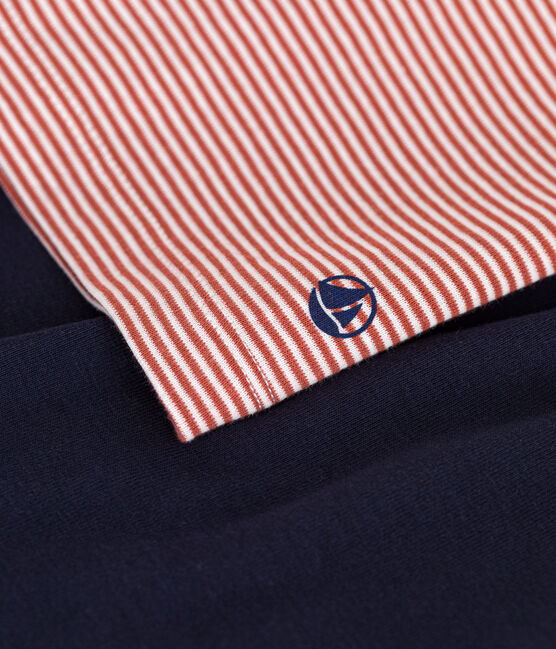 Pigiama short in cotone junior blu SMOKING/bianco MULTICO