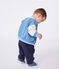 Giacca stile teddy in cotone color block neonato blu ALASKA/ AVALANCHE