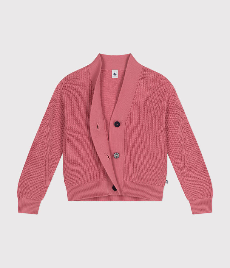Cardigan in cotone donna rosa