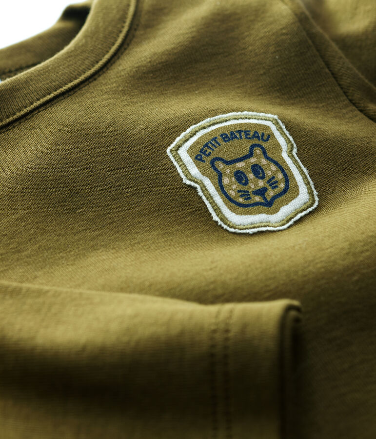 T-shirt in cotone beb&egrave; verde