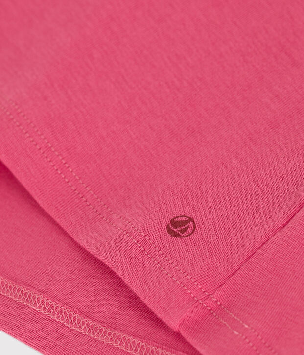 Blusa senza maniche in cotone neonato rosa