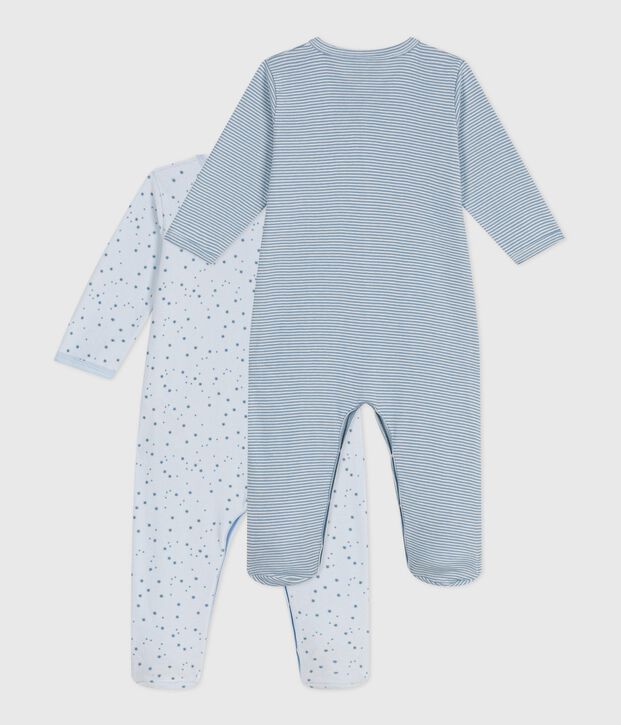 Set di pigiami in cotone con stampa neonato multicolore