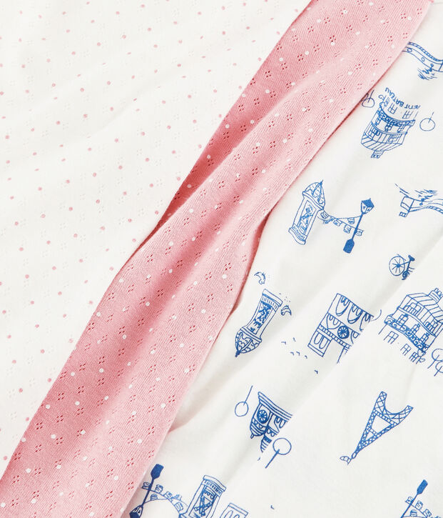 Duo pigiami bambina a costina multicolore