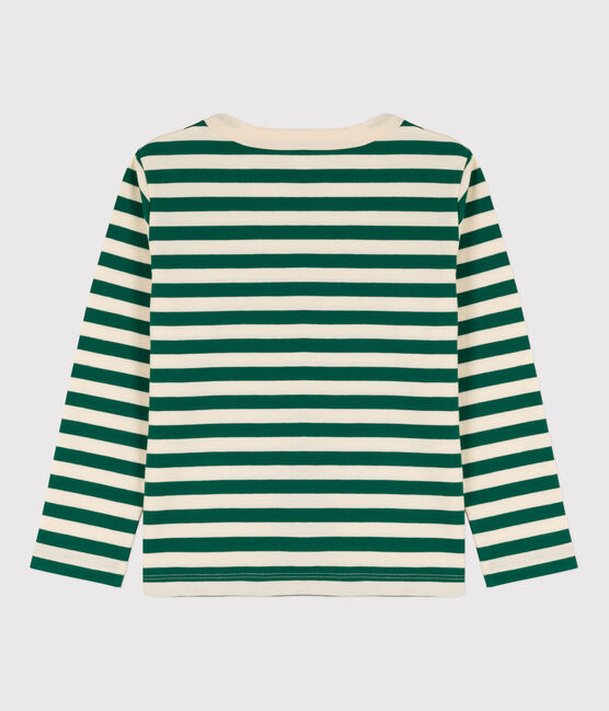 T-shirt bambino a maniche lunghe in cotone EVERGREEN/ AVALANCHE