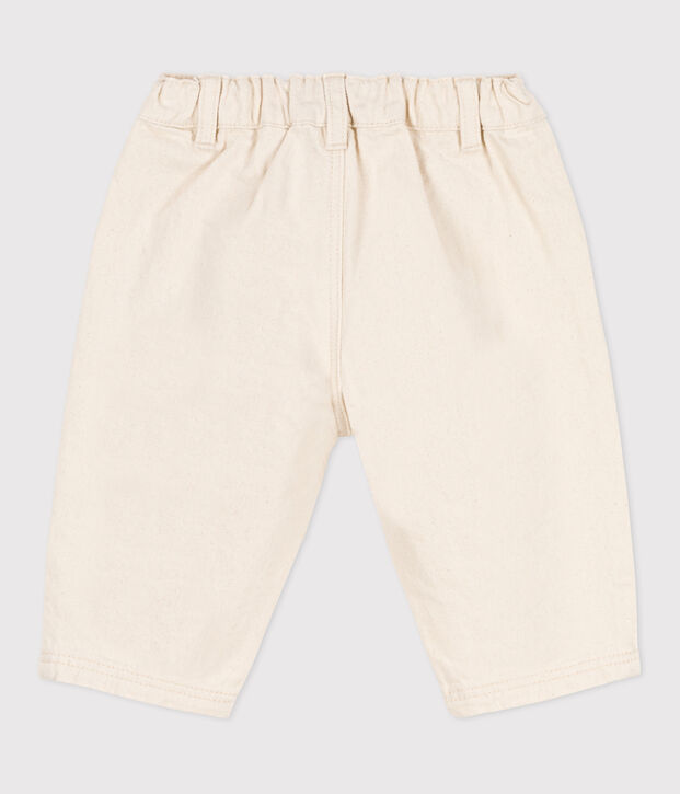 Pantaloni beb&egrave; in denim beige