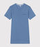Camicia da notte in cotone traforato donna blu BEACH