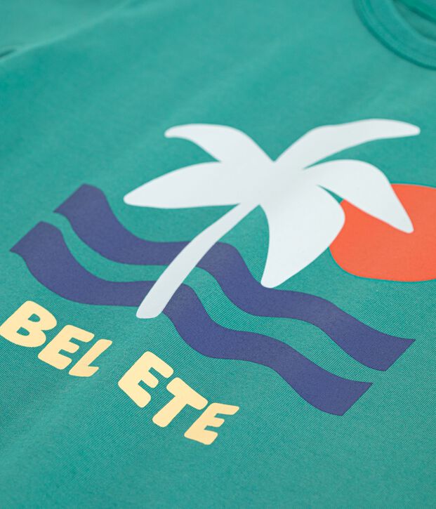 T-shirt a maniche corte in cotone bambina verde