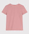 T-shirt LE DROIT girocollo in cotone donna rosa PAPI/beige AVALANCHE