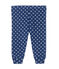 Leggings per bebè femmina stampati blu MEDIEVAL/bianco MULTICO