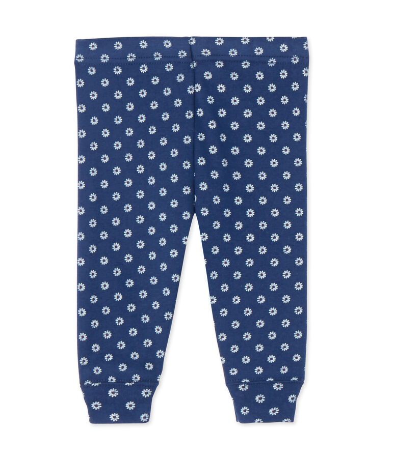 Leggings per beb&egrave; femmina stampati blu/multicolore