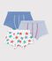 Set di boxer in cotone con stampa di stelle e bordo in vita bambino multicolore