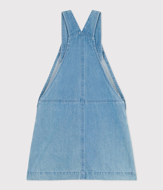 Abito a salopette in denim leggero bambina blu DENIM CLAIR