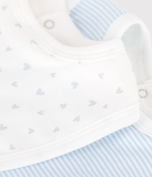 Confezione da 2 bavaglini in cotone con stampa neonato multicolore