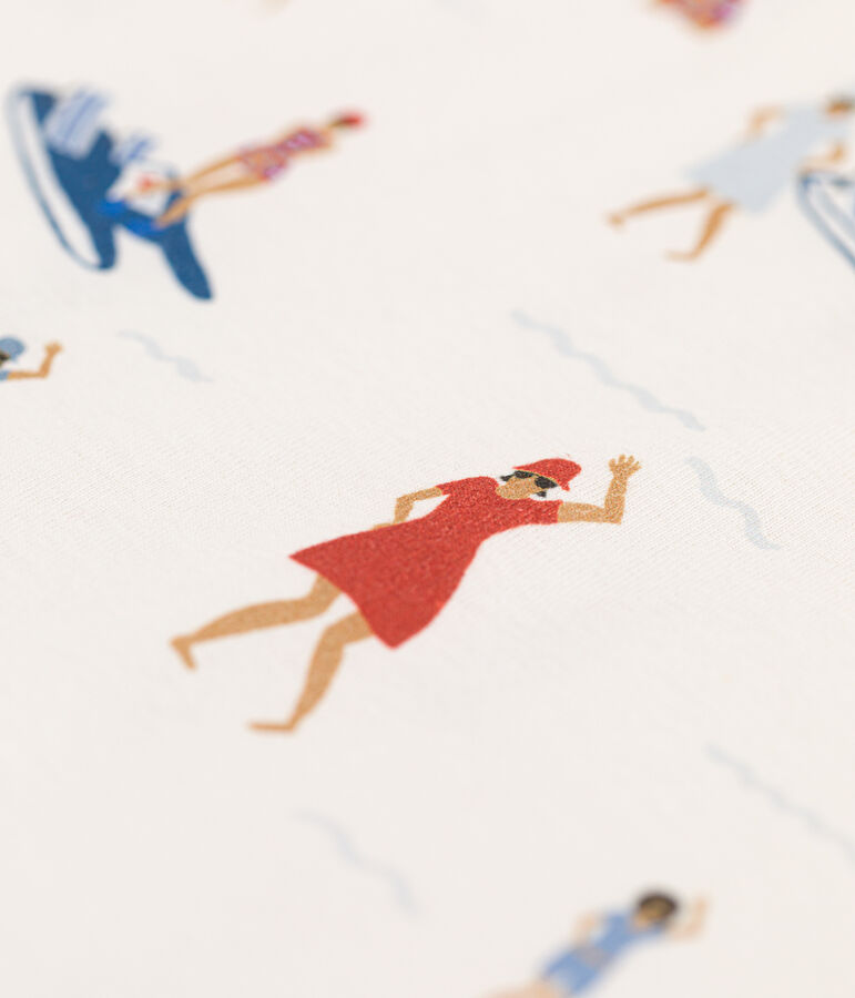 T-shirt stampata a maniche corte bambina bianco/multicolore