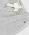 Pantaloni in cotone tinta unita neonato grigio FUMEE CHINE
