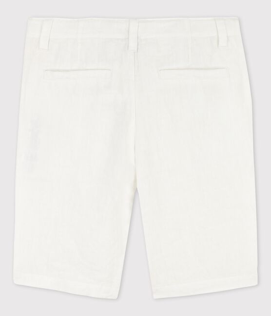 Bermuda bambino in lino bianco ECUME