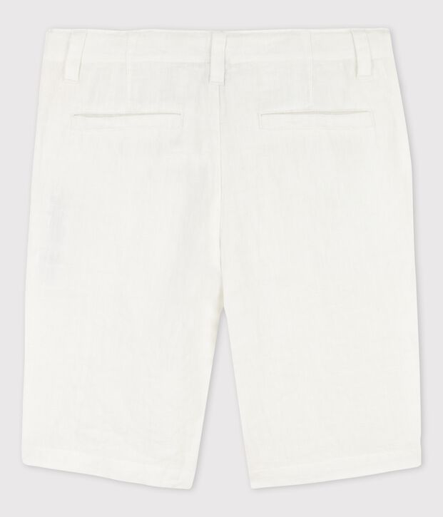 Bermuda bambino in lino bianco