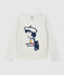 T-shirt bambina a maniche lunghe in cotone beige MONTELIMAR CHINE