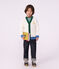 Cardigan in cotone tinta unita bambino bianco/multicolore