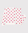 Pigiama donna in cotone cuore bianco MARSHMALLOW/rosso TERKUIT
